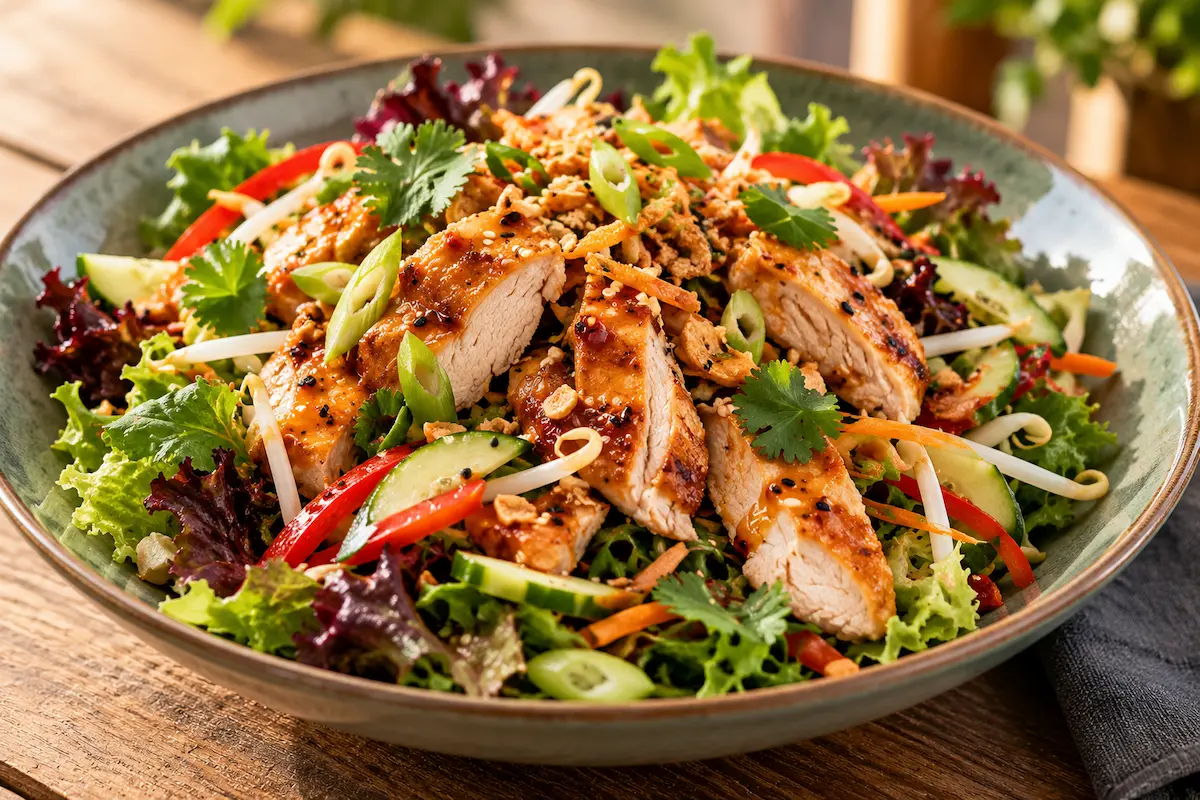 Maaltijd salade Oosterse kip